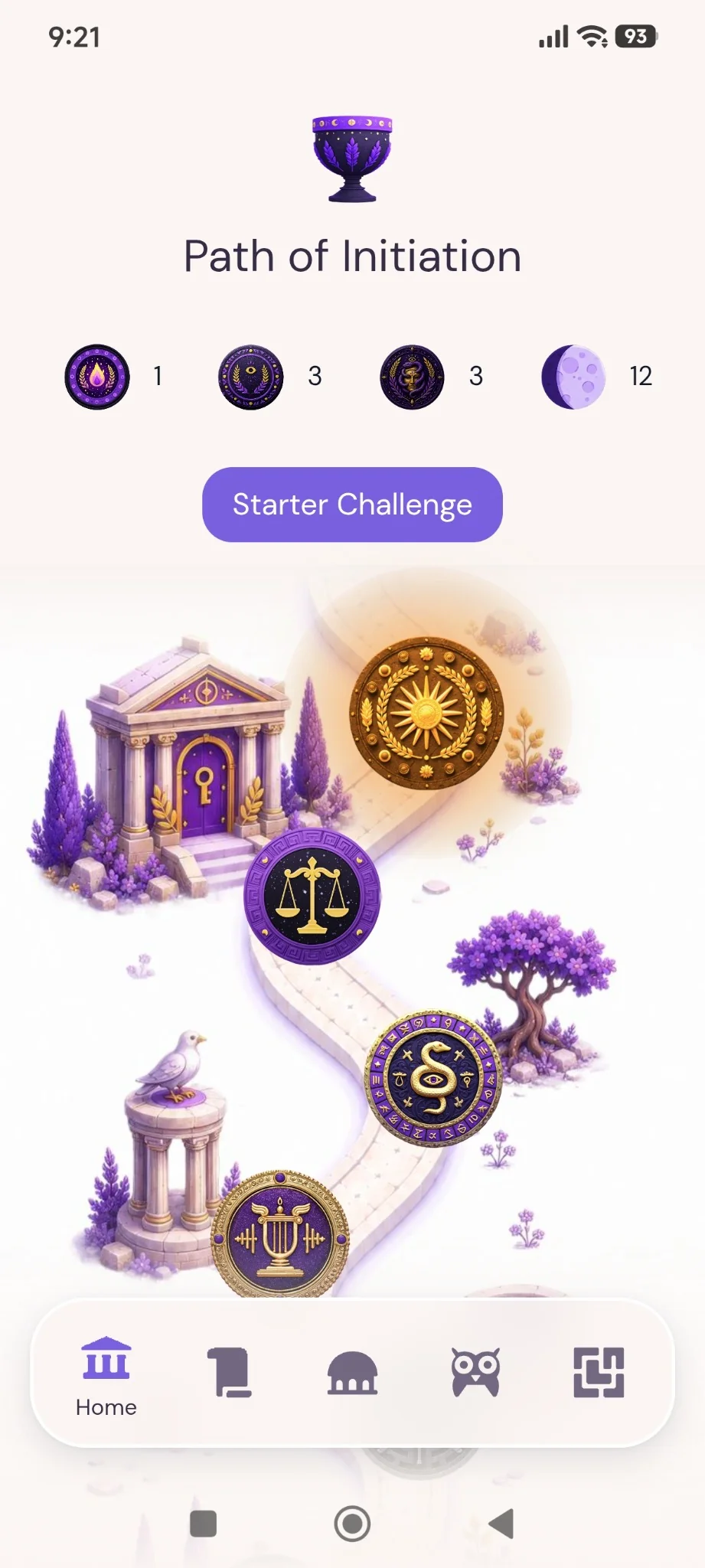 Seauton Path of Initiation with reflection badges