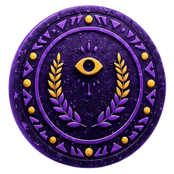 Eye and laurel challenge emblem